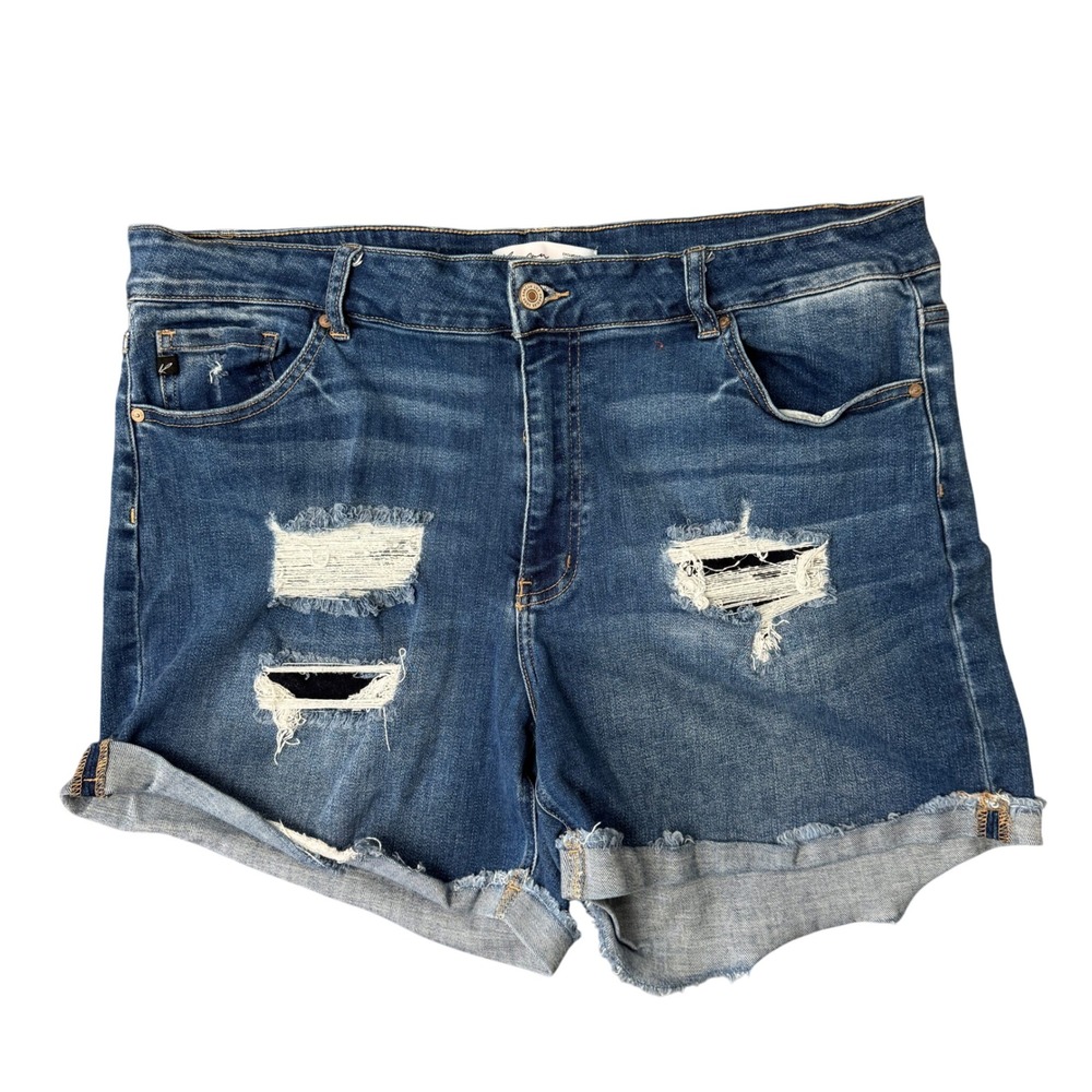 Kancan Cutoff Jean Shorts‎ Distressed Women's Plus Size 20 Shorts